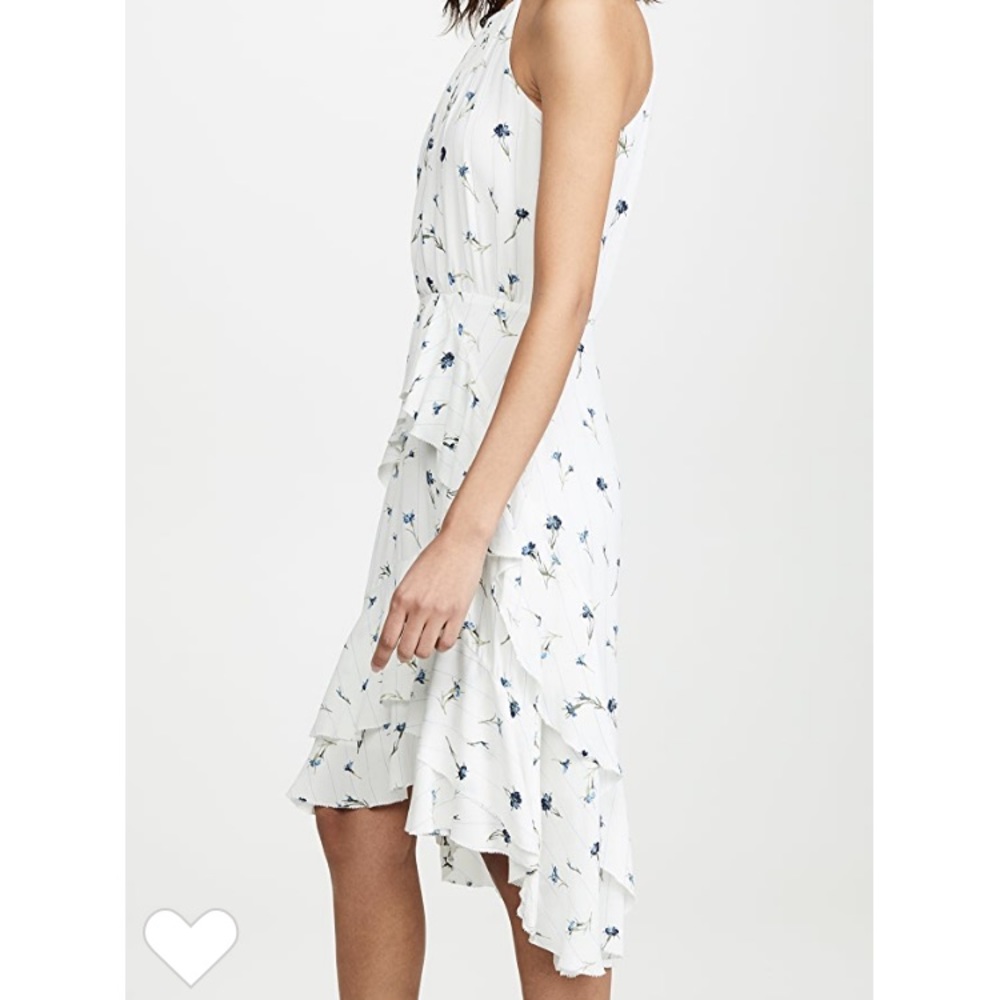 Joie Lamberta Halter Floral Ruffle High-Low Dress - Picture 3 of 16